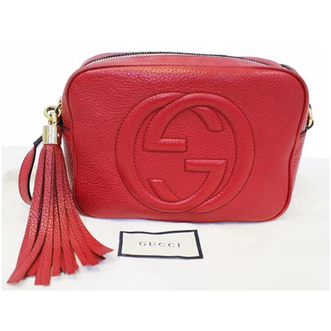 replica gucci soho bag in red